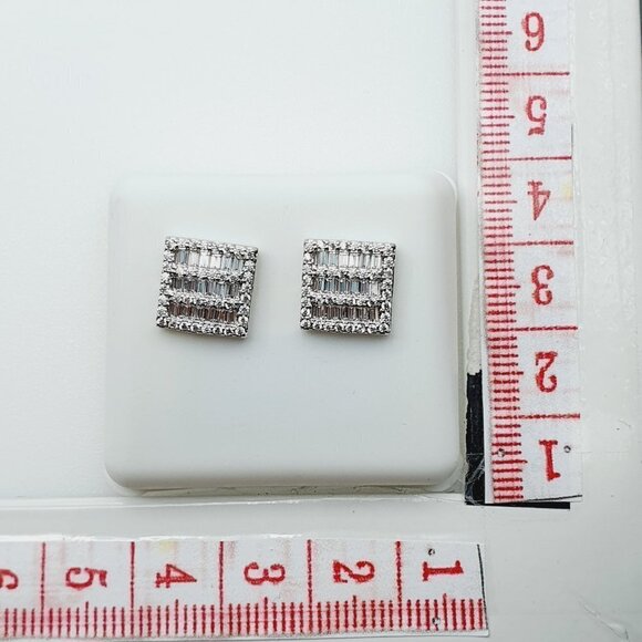 "925 Sterling Silver Plated CZ Earrings, EVBRS559 - Picture 11 of 11